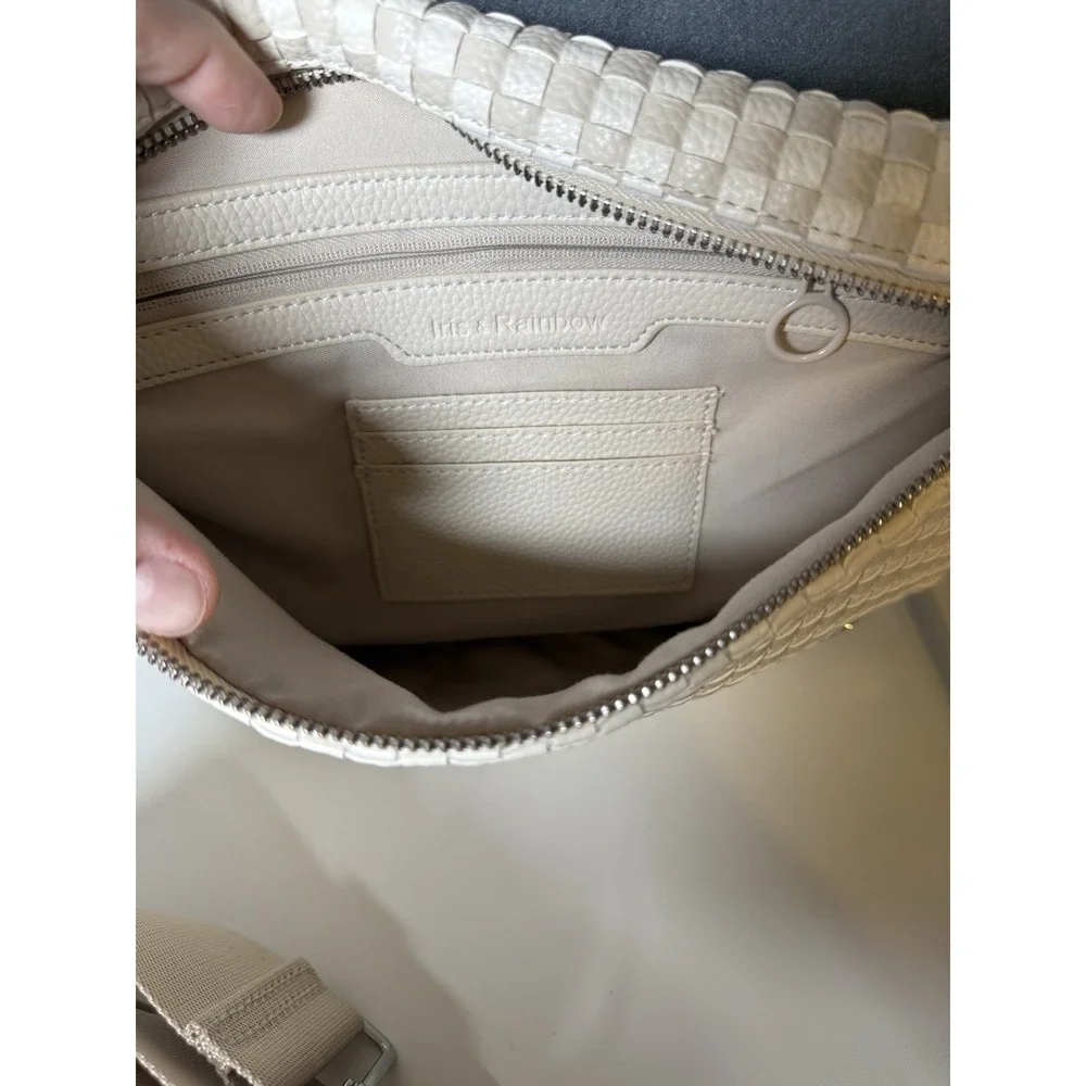 Iris & Rainbow Day In Tessellate Bag Beige & White Checkered Crossbody Purse